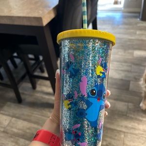 Disney Stitch Glitter Tumbler